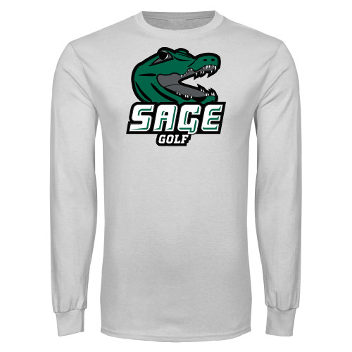  White Long Sleeve T Shirt - Golf