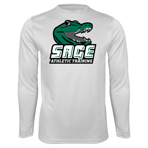  White Performance Long Sleeve Shirt - Athletic Training