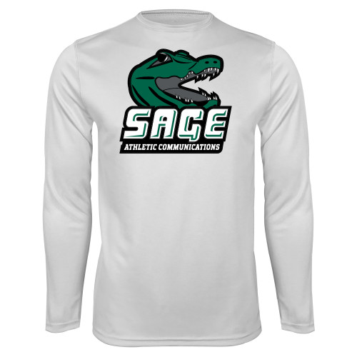 White Performance Long Sleeve Shirt - Athletic Communications