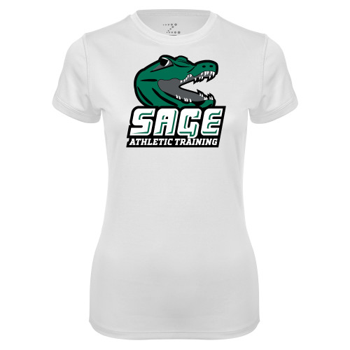  Womens White Performance Tee - Athletic Training