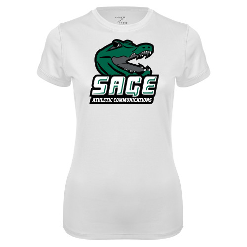 Womens White Performance Tee - Athletic Communications