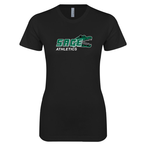  Next Level Womens Black Boyfriend Tee - Athletics