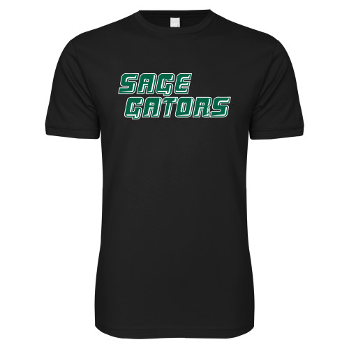  Next Level Black SoftStyle T Shirt - Sage Gators Wordmark