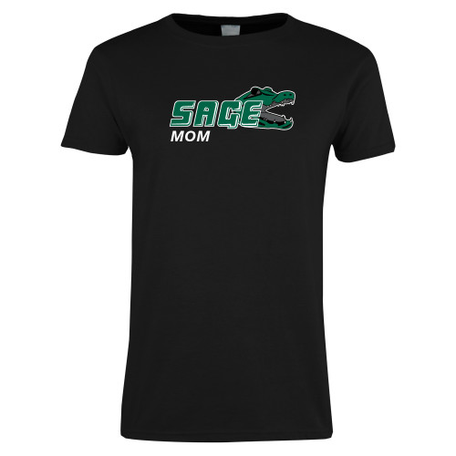  Womens Black Short Sleeve Tee - Mom
