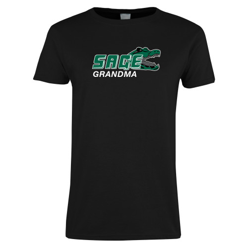  Womens Black Short Sleeve Tee - Grandma