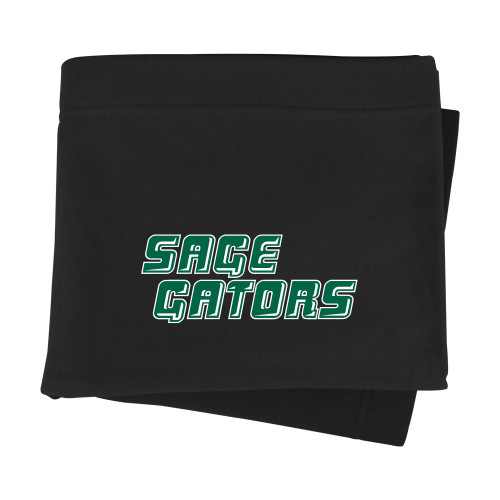  Black Sweatshirt Blanket - Sage Gators Wordmark