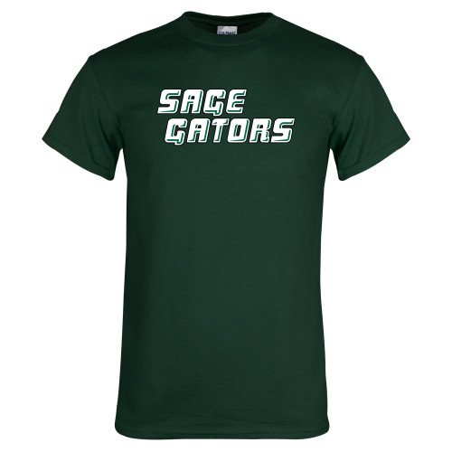  Dark Green T Shirt - Sage Gators Wordmark