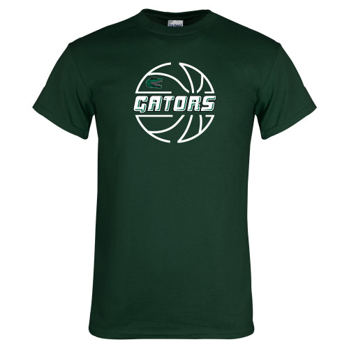 Dark Green T Shirt - Basketball in Ball
