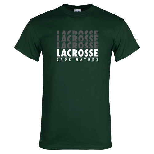  Dark Green T Shirt - Lacrosse Repeating