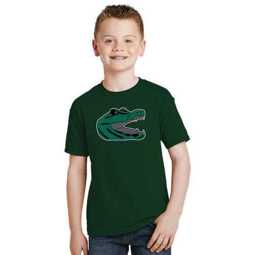  Youth Dark Green T-Shirt - Gator Head