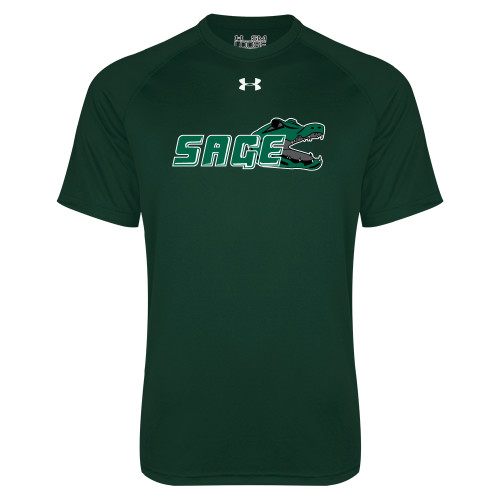  Under Armour Dark Green Tech Tee - Sage w/Gator Head