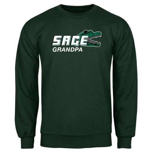  Dark Green Fleece Crew - Grandpa