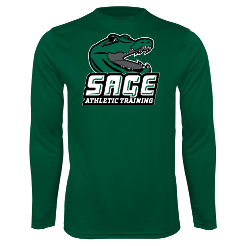 Dark Green Performance Long Sleeve Shirt - Athletic Training