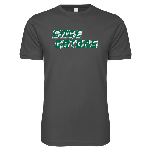  Next Level Charcoal SoftStyle T Shirt - Sage Gators Wordmark