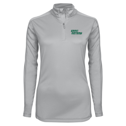  Syntrel Womens Platinum Interlock 1/4 Zip - Sage Gators Wordmark
