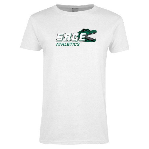  Womens White Short Sleeve Tee - Athletics