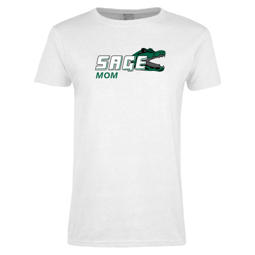  Womens White Short Sleeve Tee - Mom