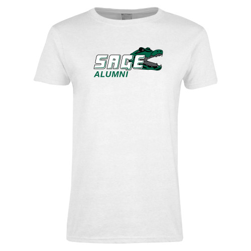  Womens White Short Sleeve Tee - Alumni