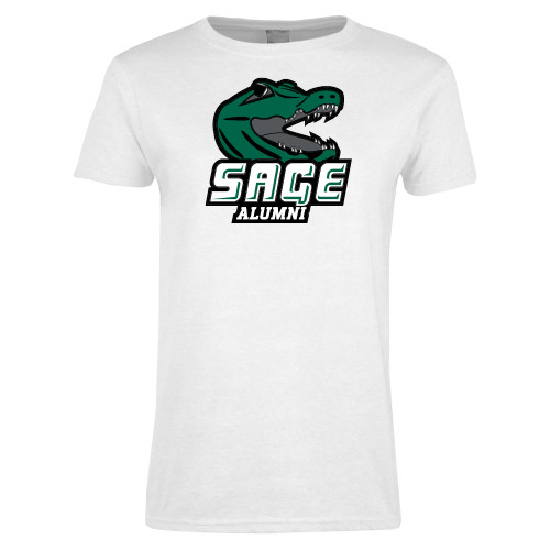  Womens White Short Sleeve Tee - Alumni