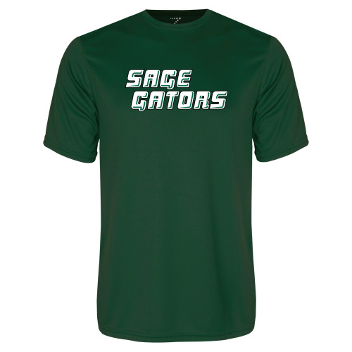  Dark Green Performance Tee - Sage Gators Wordmark