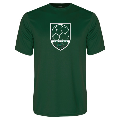  Dark Green Performance Tee - Soccer Shield
