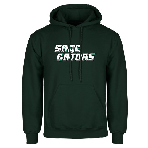  Dark Green Fleece Hood - Sage Gators Wordmark
