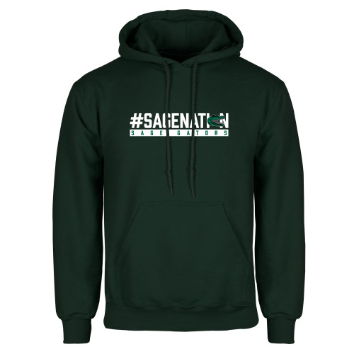  Dark Green Fleece Hood - Sage Nation