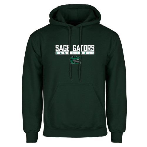  Dark Green Fleece Hood - Basketball in Bar