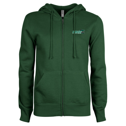 Main Image for  ENZA Womens Dark Green Fleece Full Zip Hoodie