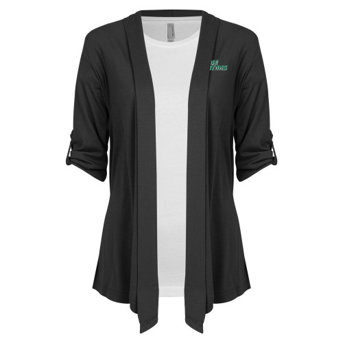  Womens Grey Drape Front Cardigan Sweater - Sage Gators Wordmark