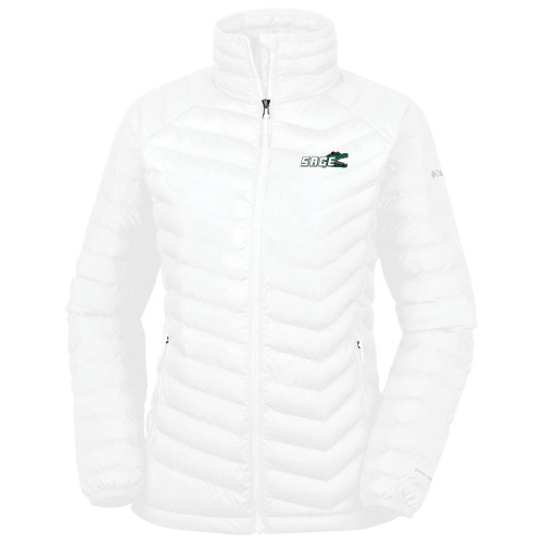  Columbia Womens White Powder Lite Jacket - Sage w/Gator Head