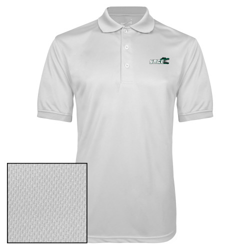  White Dry Mesh Polo - Sage w/Gator Head
