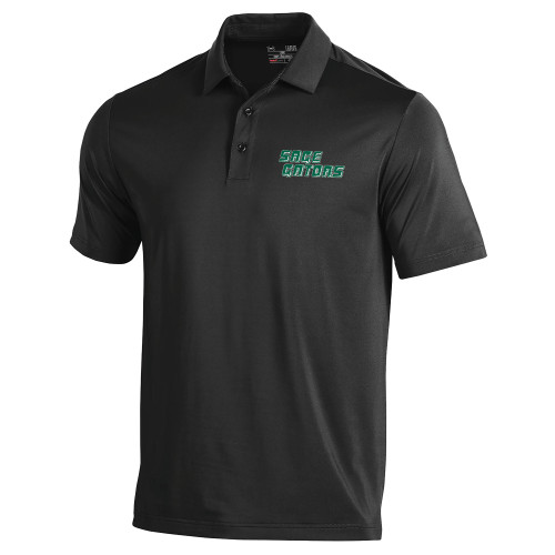  Under Armour Black Performance Polo - Sage Gators Wordmark