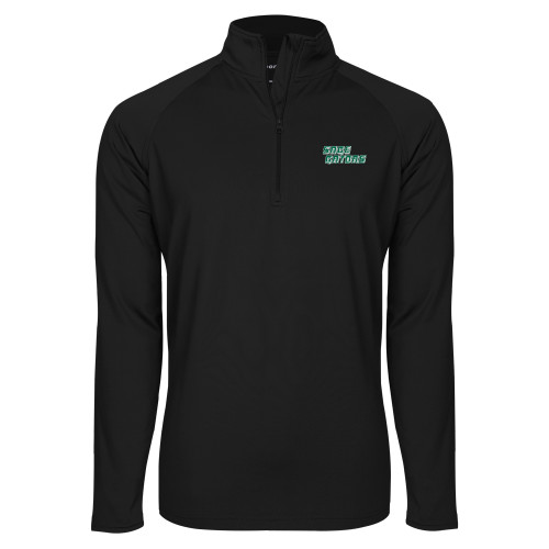  Sport Tek Black Sport Wick Stretch 1/2 Zip Pullover - Sage Gators Wordmark