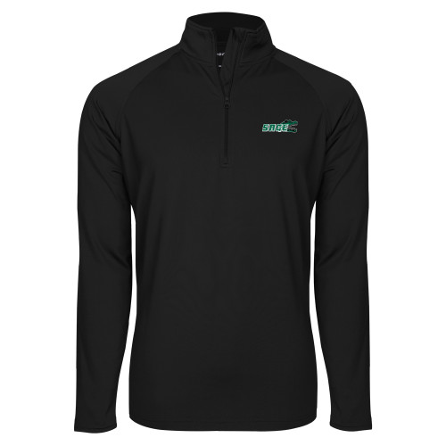  Sport Tek Black Sport Wick Stretch 1/2 Zip Pullover - Sage w/Gator Head