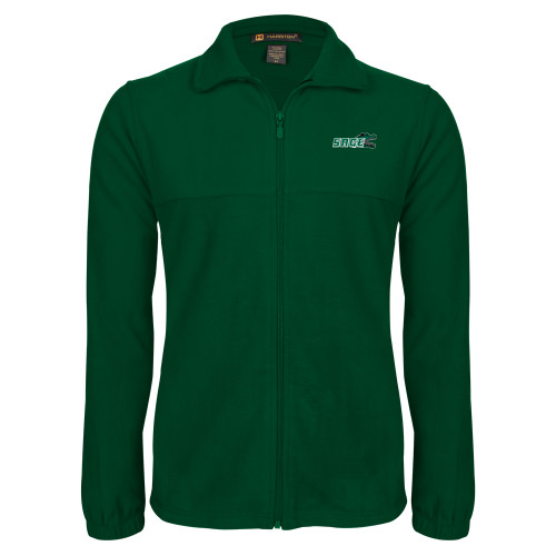 Dark Green Fleece Full Zip Jacket - Sage w/Gator Head