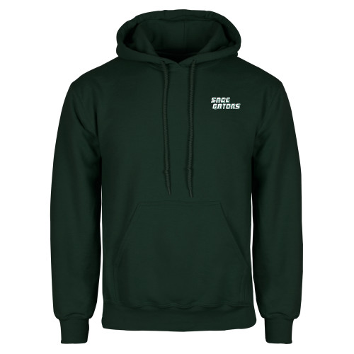  Dark Green Fleece Hood - Sage Gators Wordmark