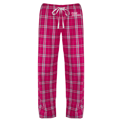  Womens Dark Fuchsia/White Flannel Pajama Pant - Sage Gators Wordmark