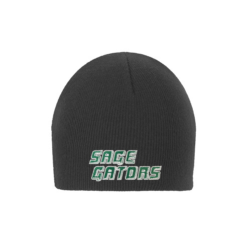  Charcoal Knit Beanie - Sage Gators Wordmark