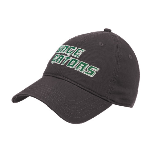 Charcoal Unstructured Adjustable Low Profile Hat - Sage Gators Wordmark