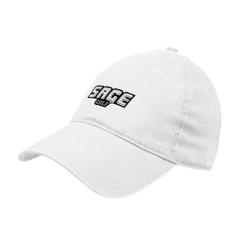  White Unstructured Adjustable Low Profile Hat - Golf