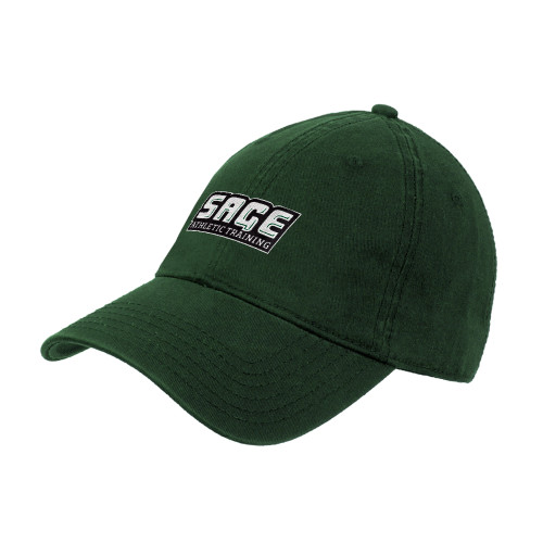  Dark Green Unstructured Adjustable Low Profile Hat - Athetic Training