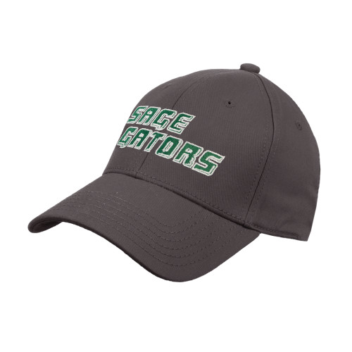  Charcoal Structured Adjustable Pro Style Hat - Sage Gators Wordmark