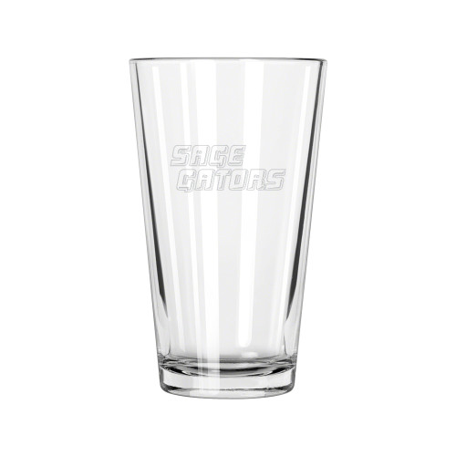  Libbey Glass 16oz - Sage Gators Wordmark  Engraved