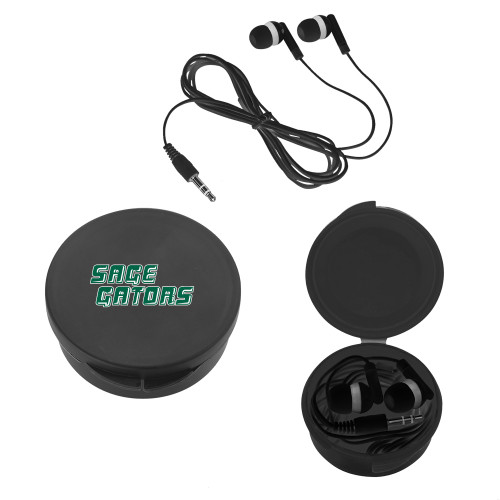  Ear Buds in Black Case - Sage Gators Wordmark