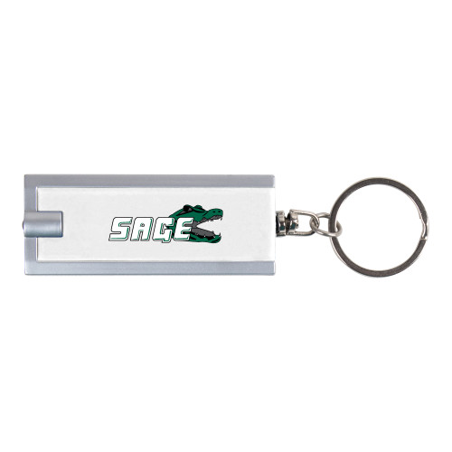  Turbo White Flashlight Key Holder - Sage w/Gator Head