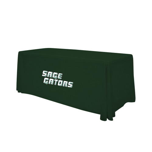  Dark Green 6 foot Table Throw - Sage Gators Wordmark