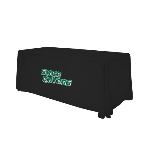  Black 6 foot Table Throw - Sage Gators Wordmark