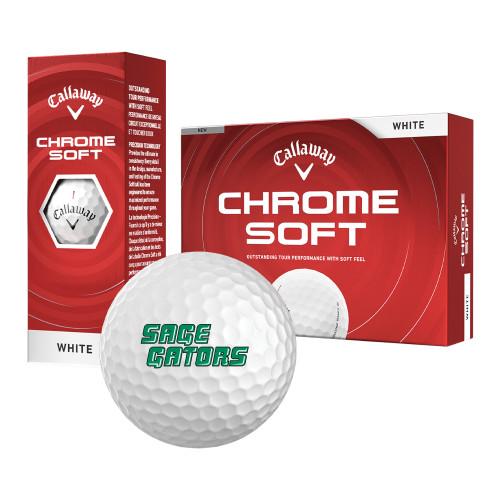  Callaway Chrome Soft Golf Balls 12/pkg - Sage Gators Wordmark