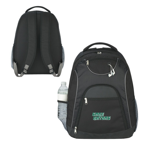  The Ultimate Black Computer Backpack - Sage Gators Wordmark